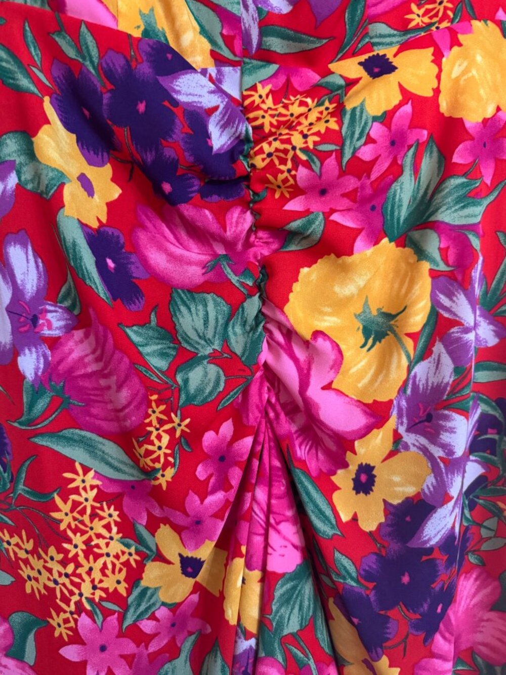 Size 2 RIXO Pink Floral Open Back Cascade Ruffle Dress - Picture 5 of 5